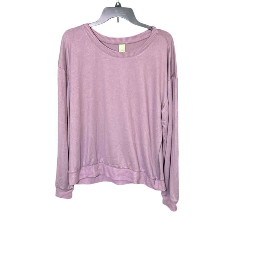 Purple crew neck long sleeve sweater